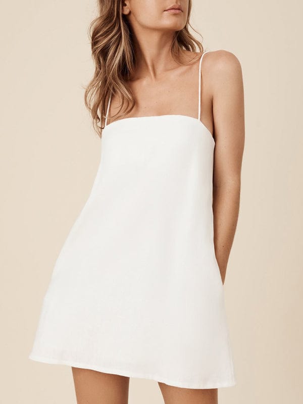 The802Gypsy Dresses White / S GYPSY GIRL-Effortless Cami Dress