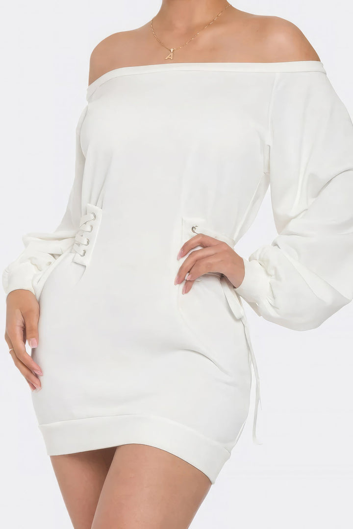 The802Gypsy  Dresses White / S ❤GYPSY LOVE-Off Shoulder Mini Dress