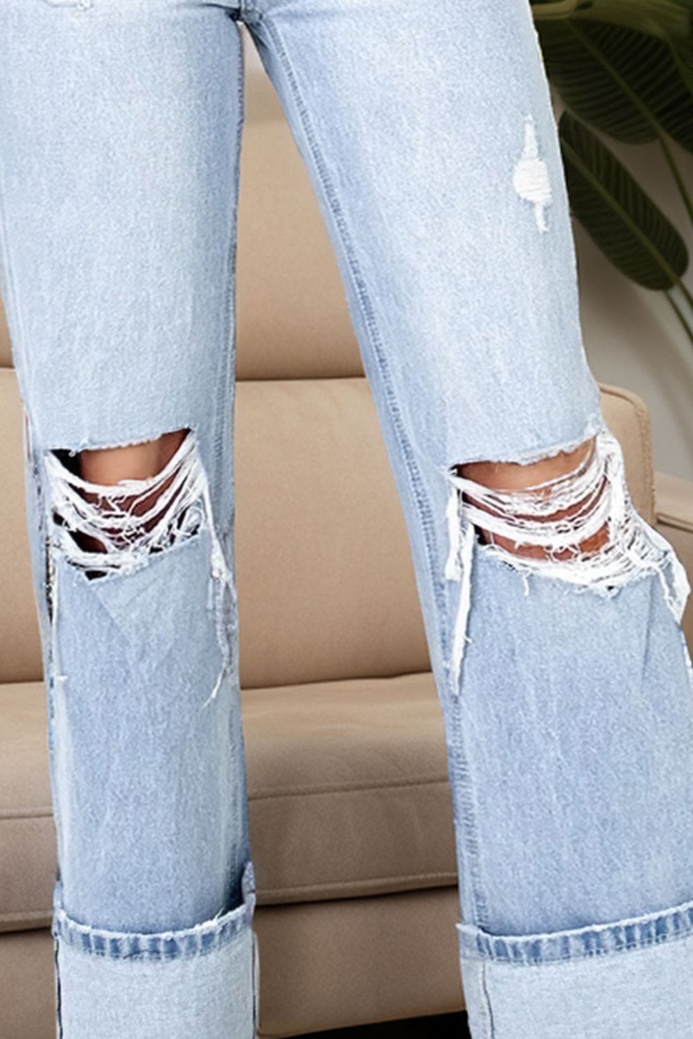 The802Gypsy-GYPSY Bottoms/Jeans GYPSY - Distressed High Waist Jeans with Pockets