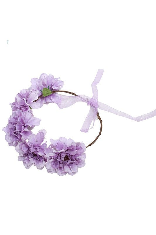 The802Gypsy-GYPSYFOX Accessories/Hair Purple / Os ❤️GYPSY FOX - Flower Headband by Bella Chic