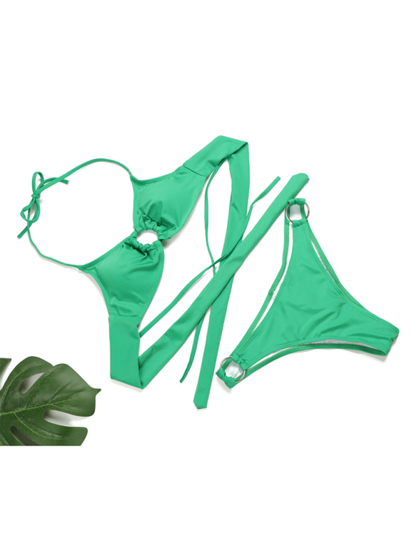 The802Gypsy-GypsyGirl Swimwear/Bikinis GYPSY GIRL - Solid Color Gathered Bikini Two-Piece Swimsuit