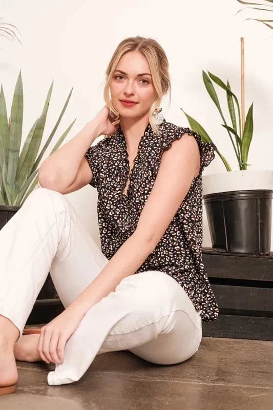 The802Gypsy-GypsyUSA Tops/Blouses & Shirts ❤️GYPSY - Sleeveless Button-Down Blouse by Lime 'N' Chili
