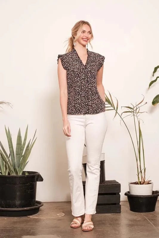 The802Gypsy-GypsyUSA Tops/Blouses & Shirts ❤️GYPSY - Sleeveless Button-Down Blouse by Lime 'N' Chili