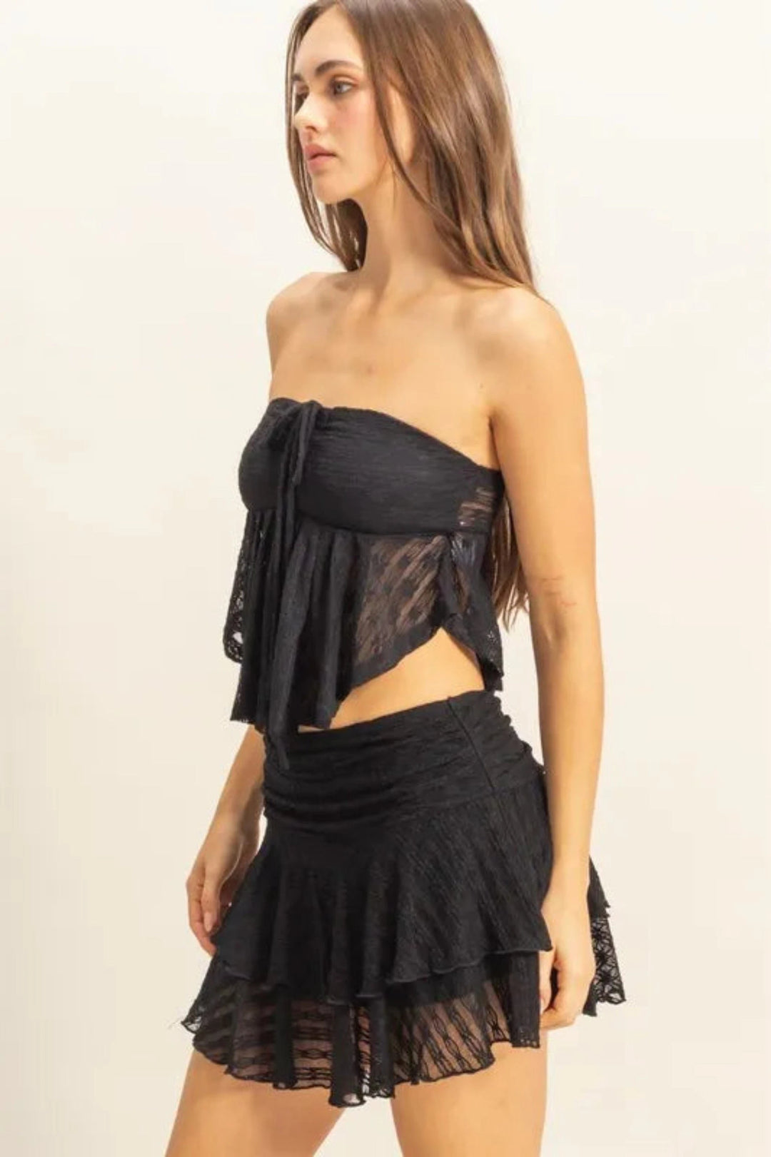 The802Gypsy-GypsyUSA Tops/Tank Tops ❤️GYPSY - Lace Bustier Flowy Tube Top by HYFVE