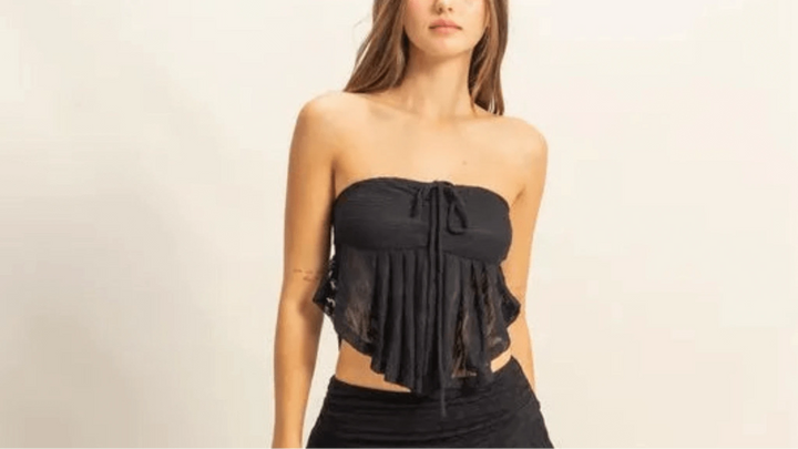 The802Gypsy-GypsyUSA Tops/Tank Tops ❤️GYPSY - Lace Bustier Flowy Tube Top by HYFVE