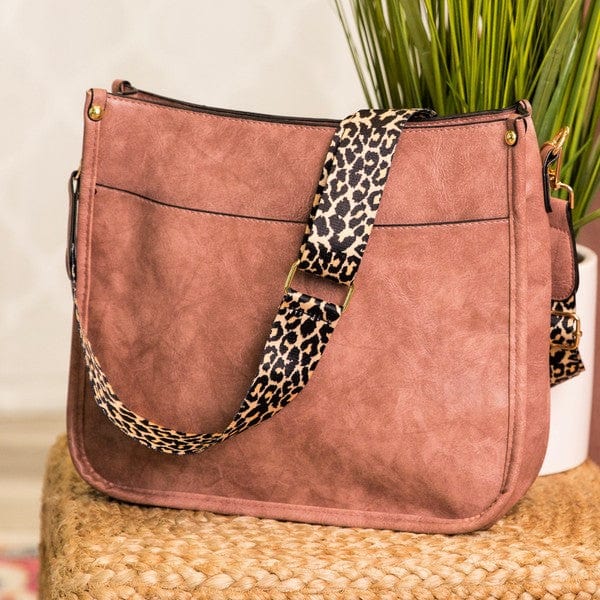 The802Gypsy Handbags Blush Pink / 1 ❤️GYPSY FOX-Vegan-Dani & Em-Leopard Strap Cross Body Bag