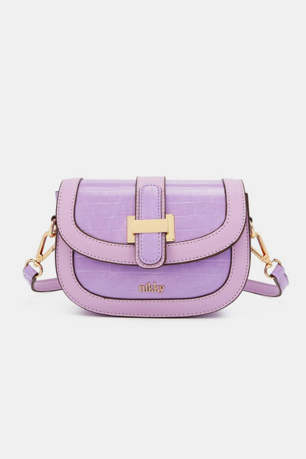 The802Gypsy Handbags Lavender / One Size ❤️GYPSY-Nicole Lee USA-Croc Embossed Crossbody Bag