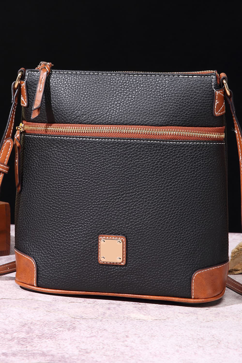 The802Gypsy Handbags, Wallets & Cases Black/Brown / One Size GYPSY-Simple Chic Crossbody Bag