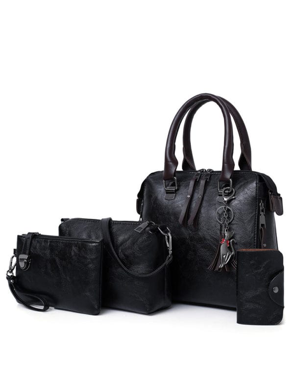 The802Gypsy Handbags, Wallets & Cases Black / F GYPSY GIRL-Messenger Bag Four-Piece Retro Set