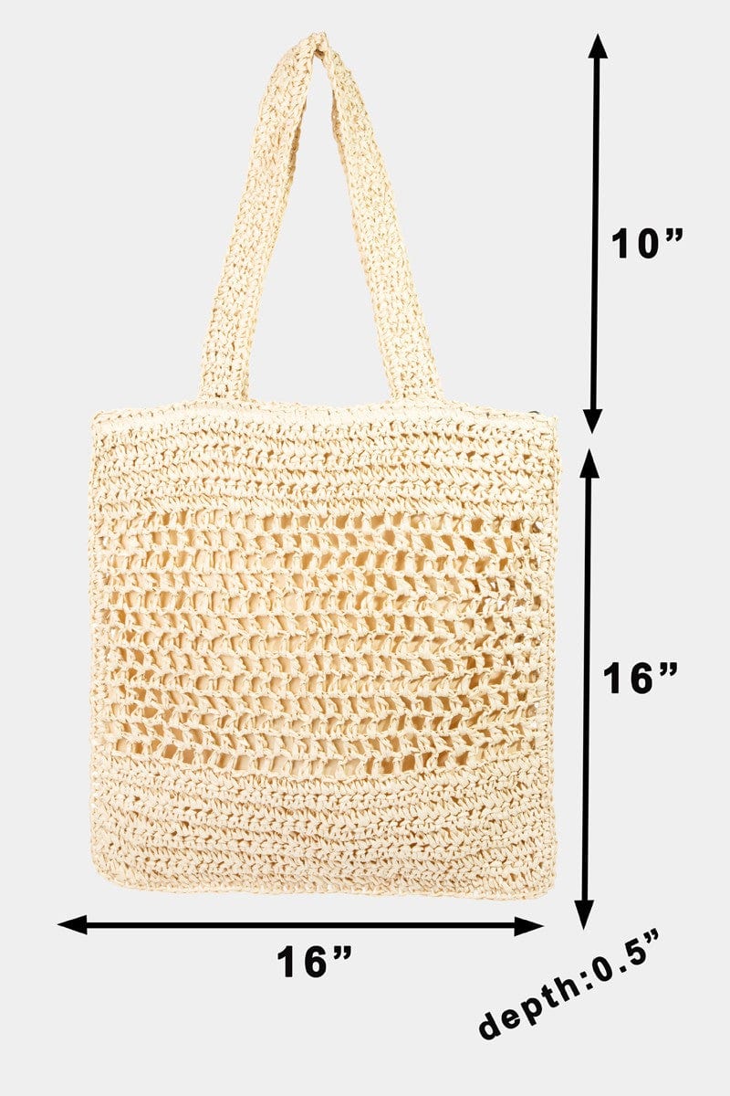 The802Gypsy Handbags, Wallets & Cases IV / One Size ❤️GYPSY-Fame-Straw Paper Crochet Tote Bag