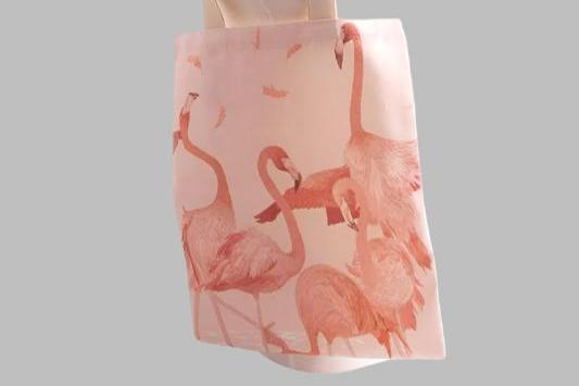 The802Gypsy Handbags, Wallets & Cases PINK / Os ❤️GYPSY FOX-Flamingo Design ECO BAG