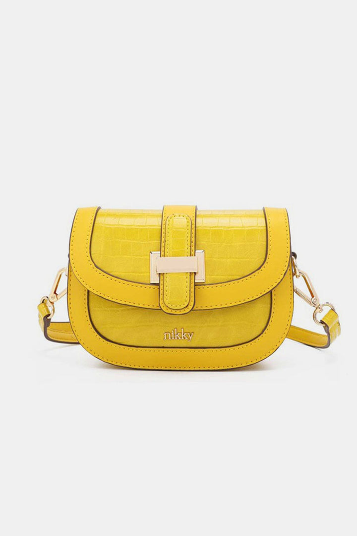 The802Gypsy Handbags Yellow / One Size ❤️GYPSY-Nicole Lee USA-Croc Embossed Crossbody Bag