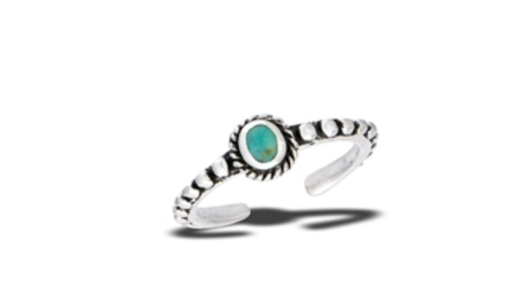 The802Gypsy jewelry silver ❤MY GYPSY-Bali Blue Stone Sterling Silver Toe Ring