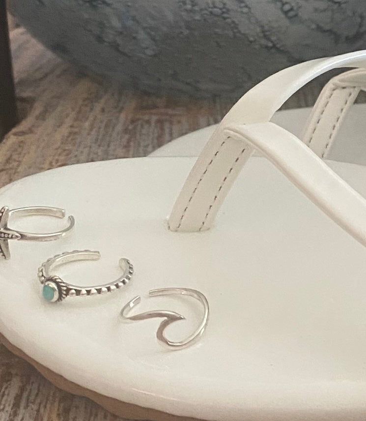 The802Gypsy jewelry silver ❤MY GYPSY-Bali Blue Stone Sterling Silver Toe Ring