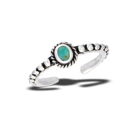 The802Gypsy jewelry silver ❤MY GYPSY-Bali Blue Stone Sterling Silver Toe Ring