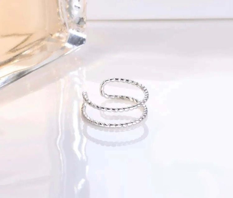 The802Gypsy jewelry silver ❤MY GYPSY-Braided Double Band Sterling Silver Toe Ring