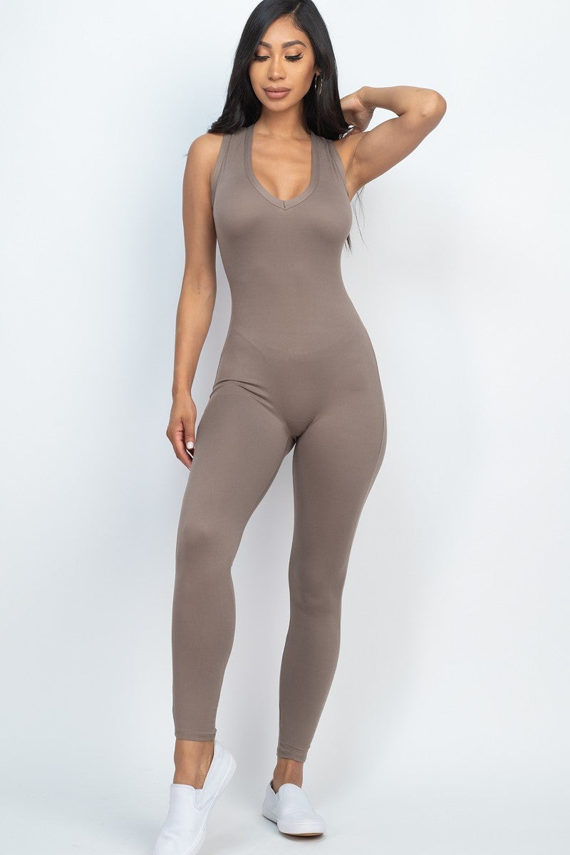 The802Gypsy  jumpsuits and rompers ❤GYPSY LOVE-Racer Back Bodycon Jumpsuit