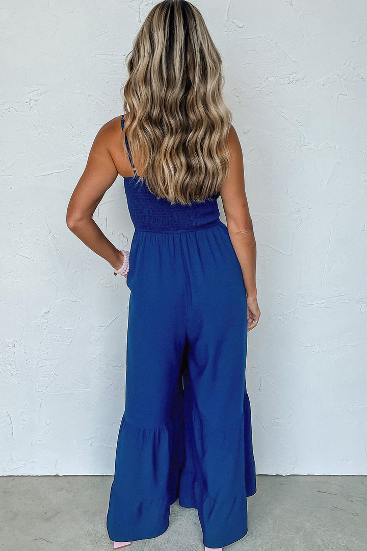 The802Gypsy  jumpsuits and rompers TRAVELING GYPSY-Ruffled Wide Leg Jumpsuit
