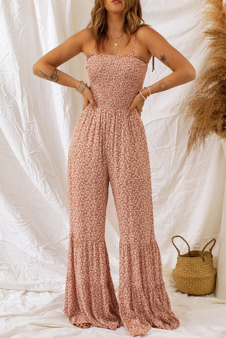 The802Gypsy  jumpsuits and rompers TRAVELING GYPSY-Wide Leg Floral Jumpsuit