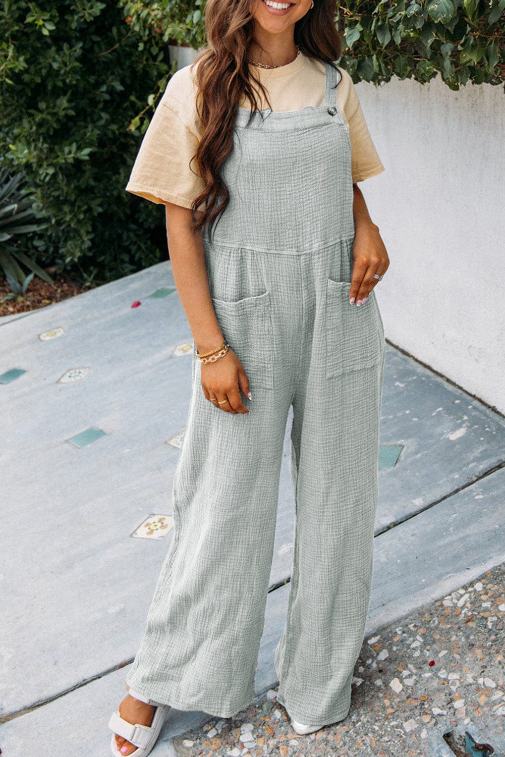 The802Gypsy  jumpsuits and rompers TRAVELING GYPSY- Wide Leg Overall with Pockets