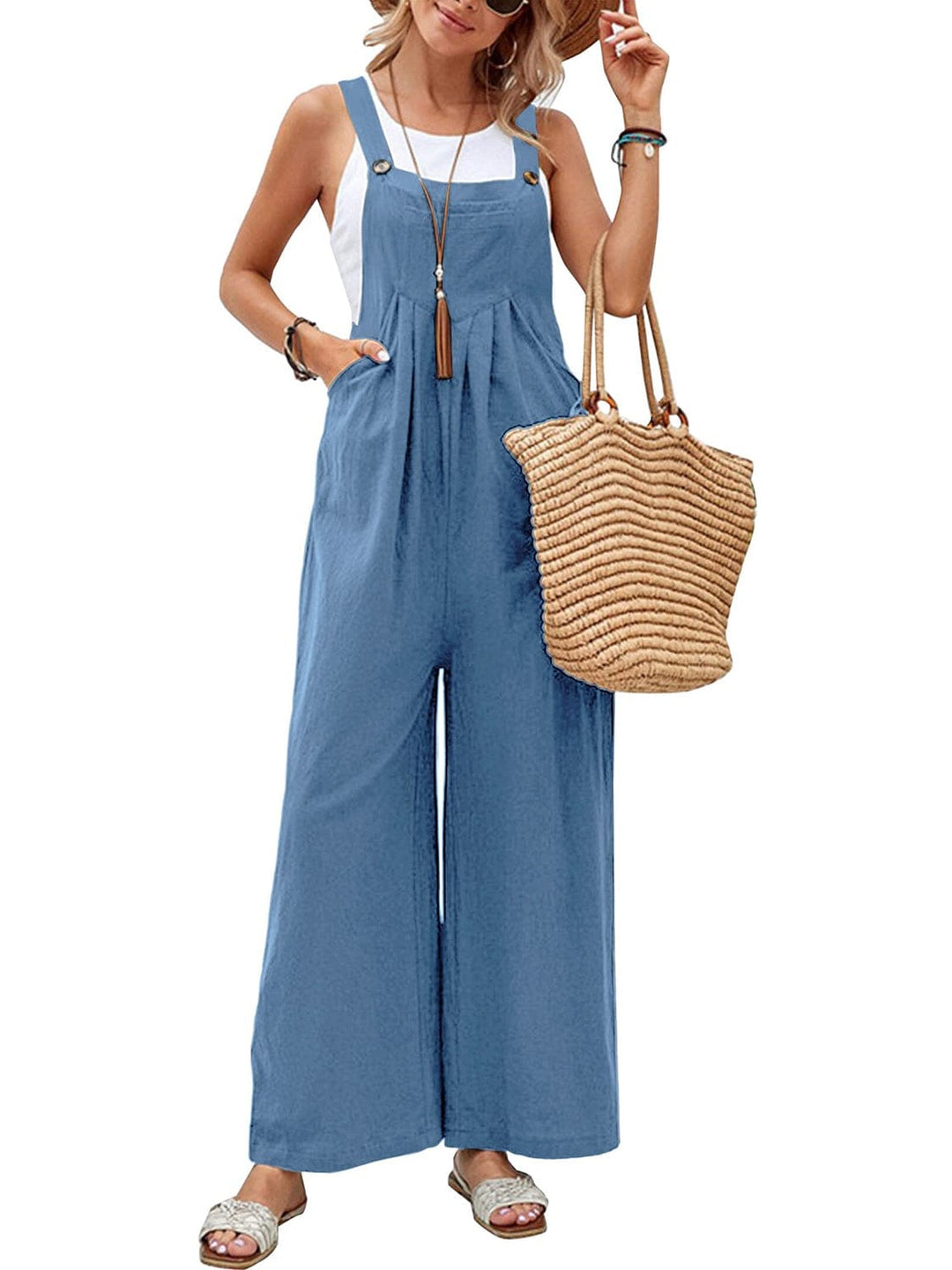 The802Gypsy Jumpsuits & Rompers GYPSY-Cozy Pocketed Wide Strap Overalls ⏹️