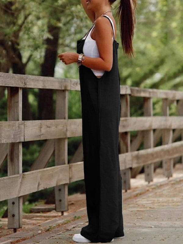 The802Gypsy Jumpsuits & Rompers GYPSY GIRL-Suspender Jumpsuit Wide Leg Pants