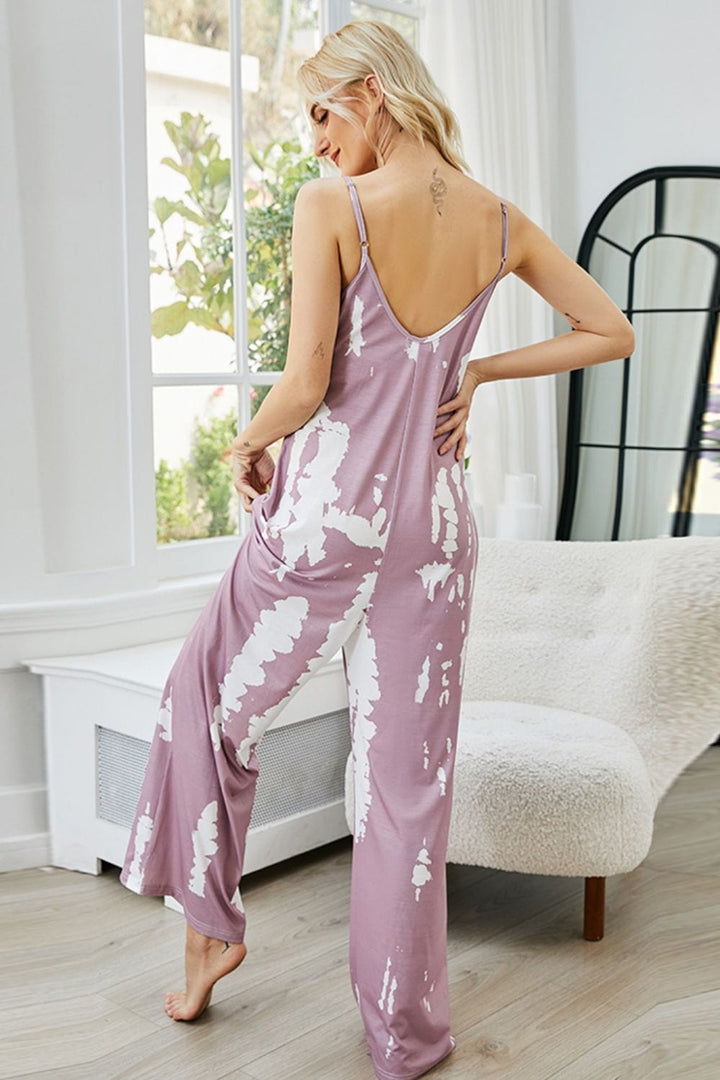 The802Gypsy Jumpsuits & Rompers GYPSY-Tie-Dye Spaghetti Strap Jumpsuit with Pockets