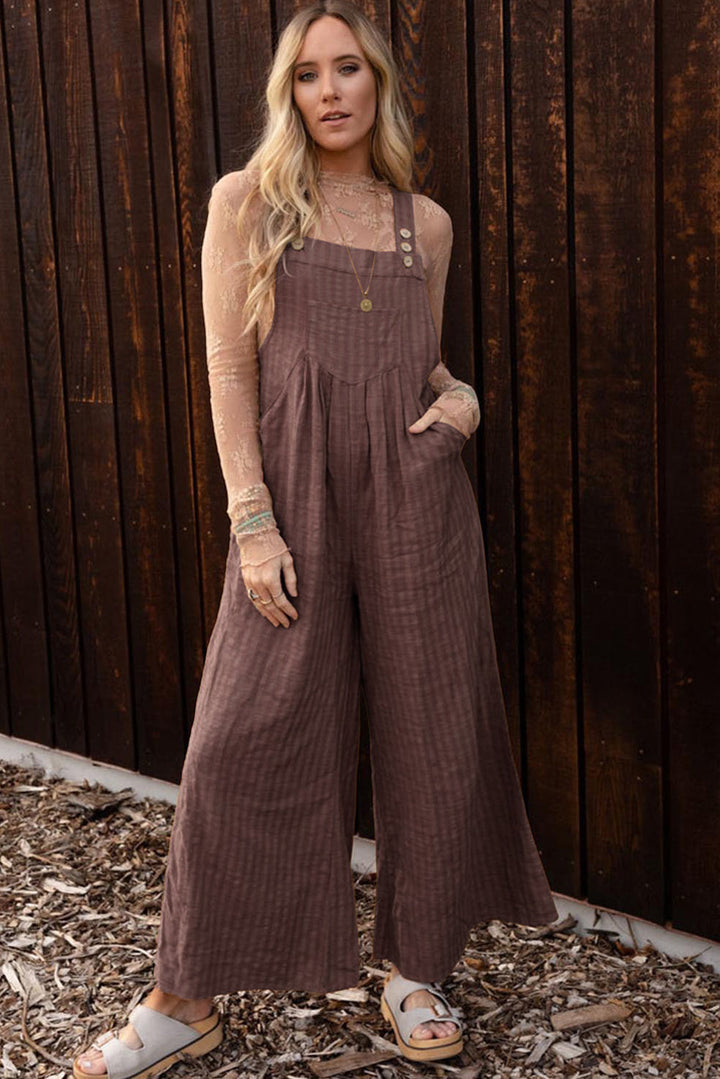 The802Gypsy  Jumpsuits & Rompers TRAVELING GYPSY-Wide Leg Pocketed Jumpsuit