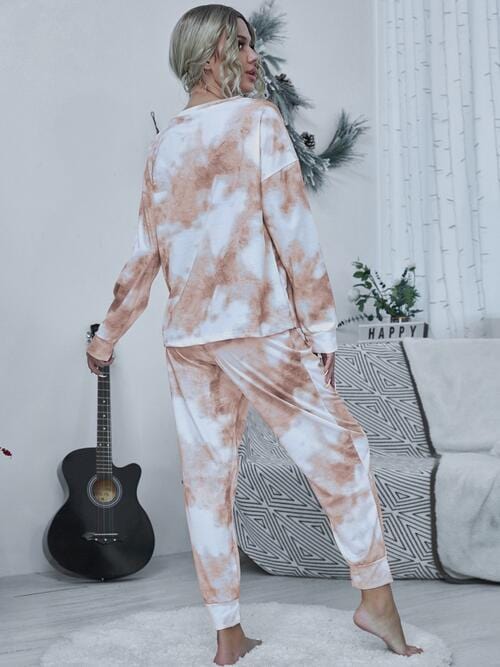 The802Gypsy Loungewear GYPSY-Tie dye Top and Drawstring Pants Lounge Set