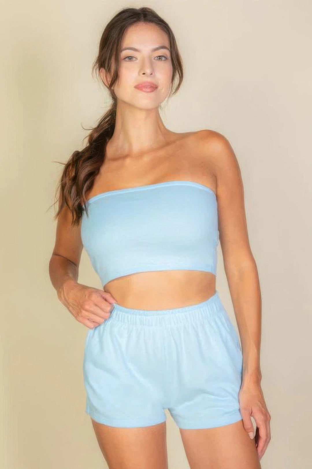 The802Gypsy  Loungewear & Sleepwear/Loungewear Blue / S ❤️GYPSY LOVE-Tube Top And Shorts Two-Piece Set