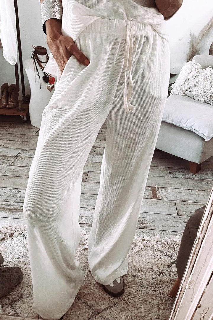 The802Gypsy  Loungewear & Sleepwear/Loungewear TRAVELING GYPSY-Textured Long Sleeve T Shirt and Pants Lounge Set