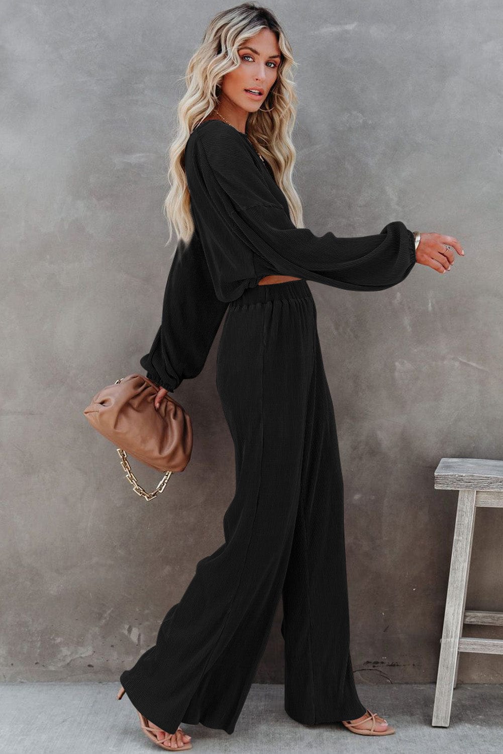 The802Gypsy  Loungewear TRAVELING GYPSY-Pullover and Wide Leg Pants Set