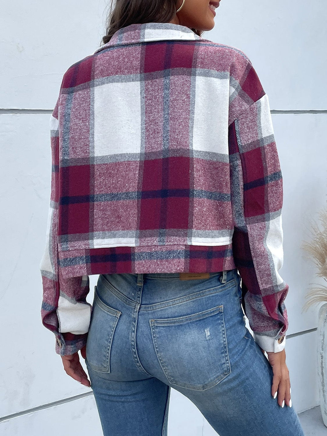 The802Gypsy Outerwear/Coats GYPSY-Plaid Button Up Cropped Jacket