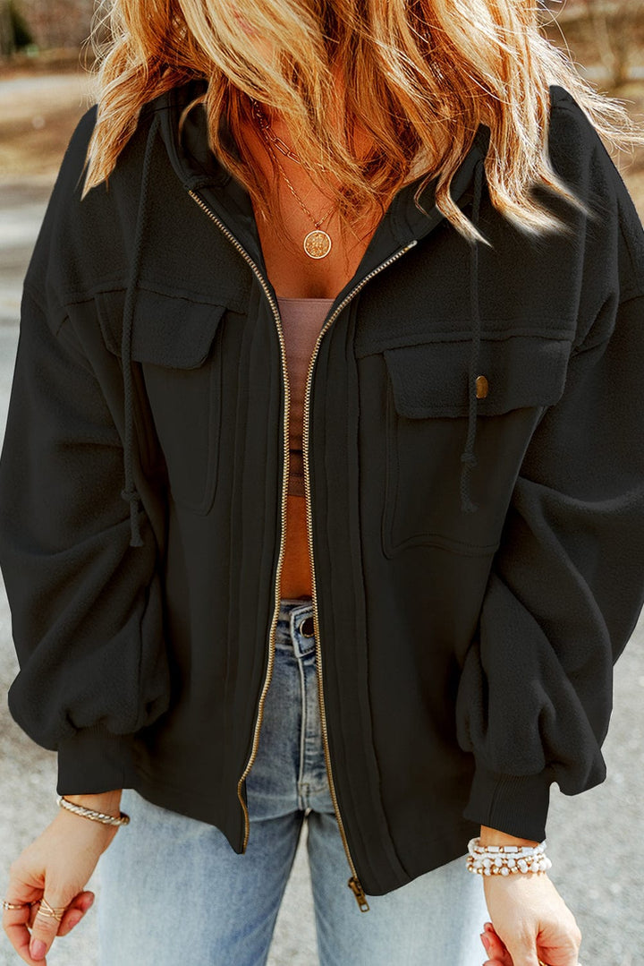 The802Gypsy  Outerwear/Jackets TRAVELING GYPSY-Flap Pocket Drawstring Hood Jacket