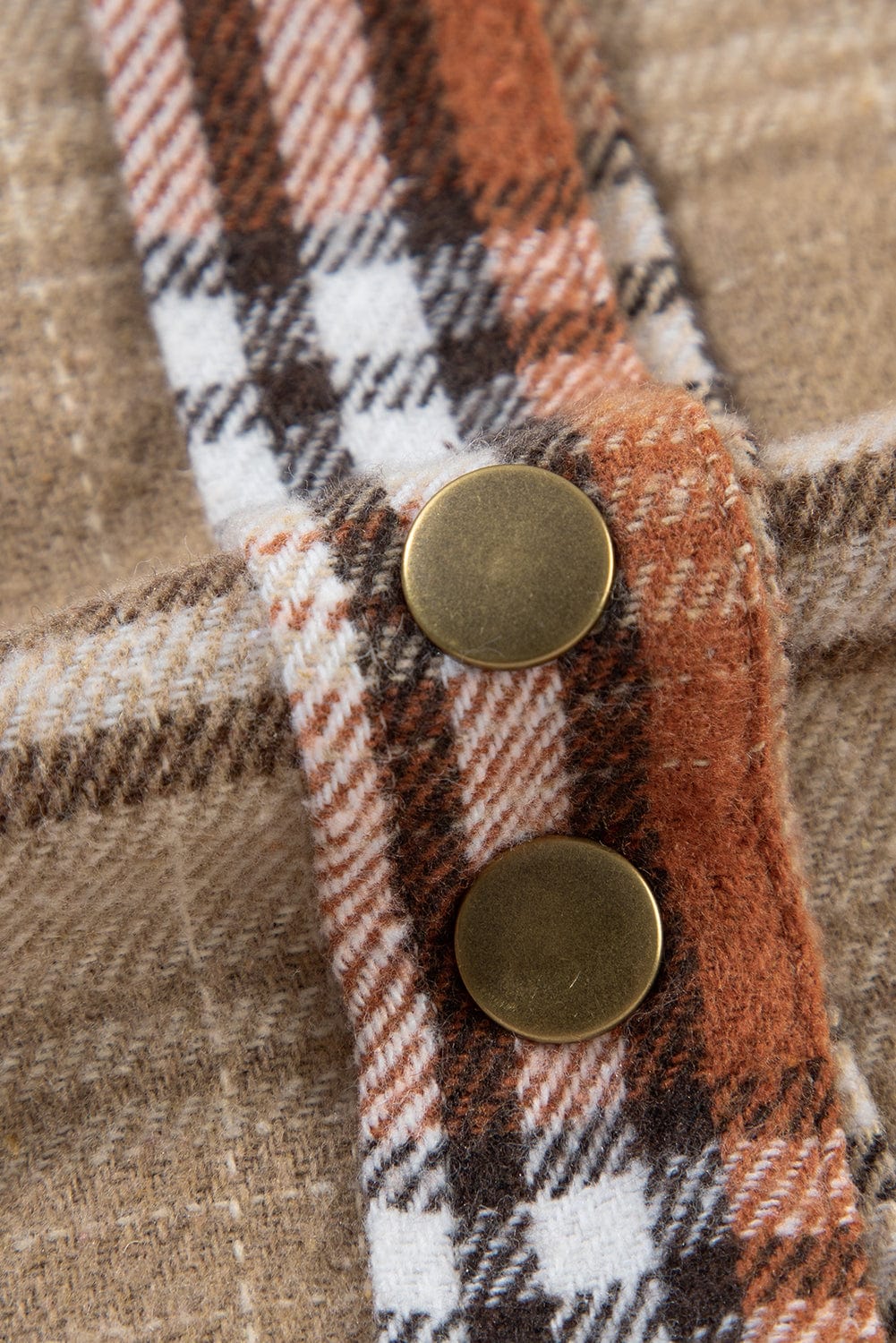 The802Gypsy  Outerwear/Plaid Shackets TRAVELING GYPSY-Khaki Plaid Shacket ⏹️