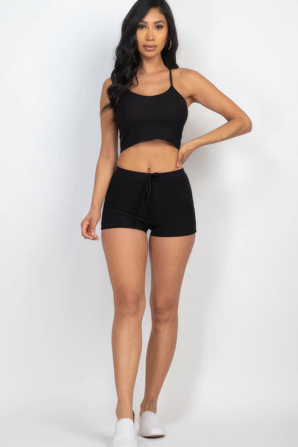 The802Gypsy  outfit sets ❤GYPSY LOVE-Ribbed Crop Cami Top & Shorts