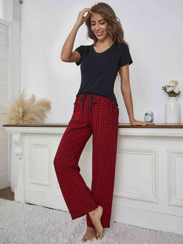 The802Gypsy outfit sets GYPSY-V-Neck Top and Pants Lounge Set