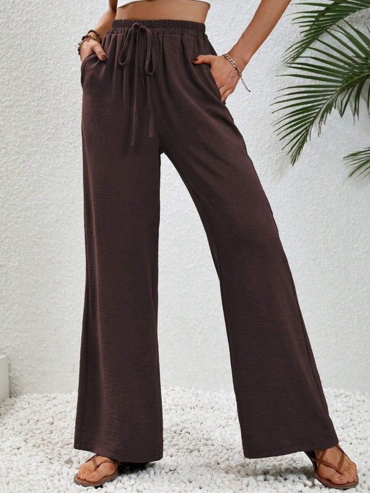 The802Gypsy pants Burnt  Umber / S GYPSY-Wide Leg Drawstring Pants