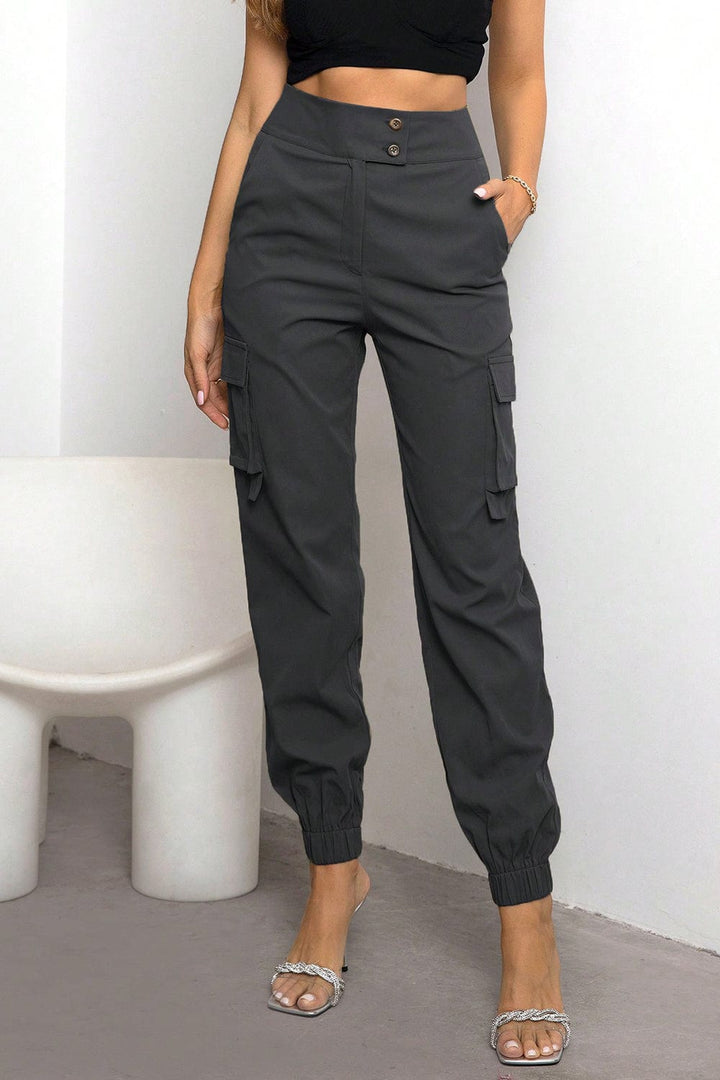 The802Gypsy pants Charcoal / XS GYPSY-High Waist Cargo Pants