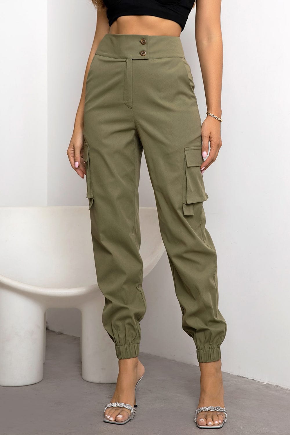 The802Gypsy pants GYPSY-High Waist Cargo Pants