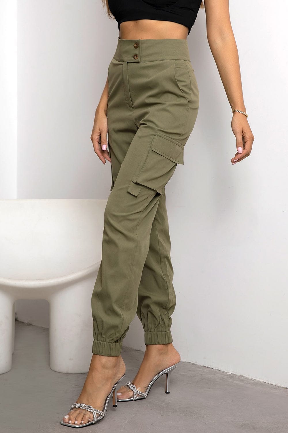 The802Gypsy pants GYPSY-High Waist Cargo Pants