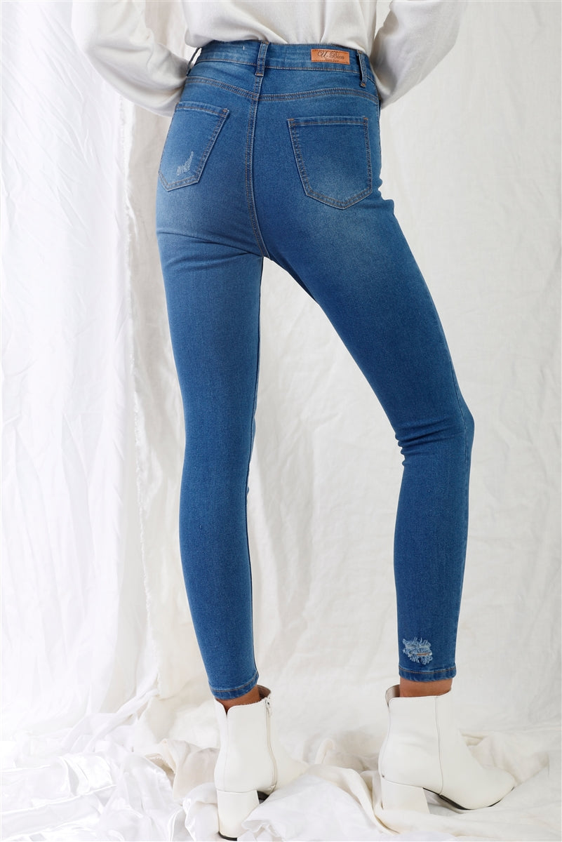 The802Gypsy  pants ❤GYPSY LOVE-High-Waisted With Rips Skinny Jeans