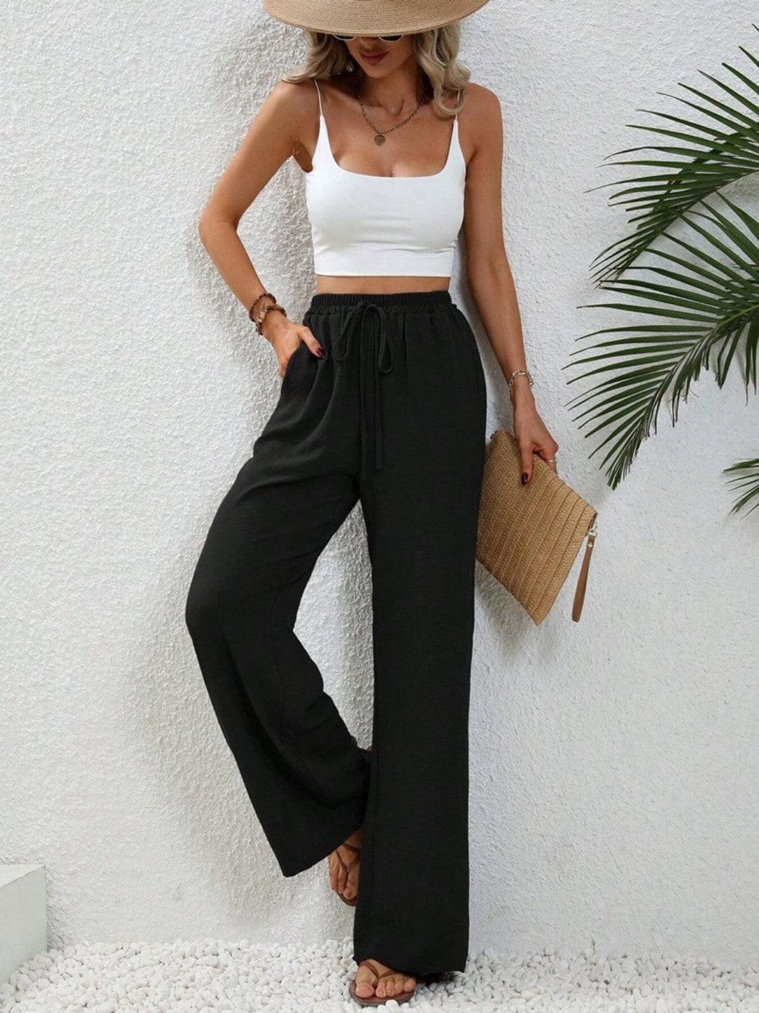 The802Gypsy pants GYPSY-Wide Leg Drawstring Pants