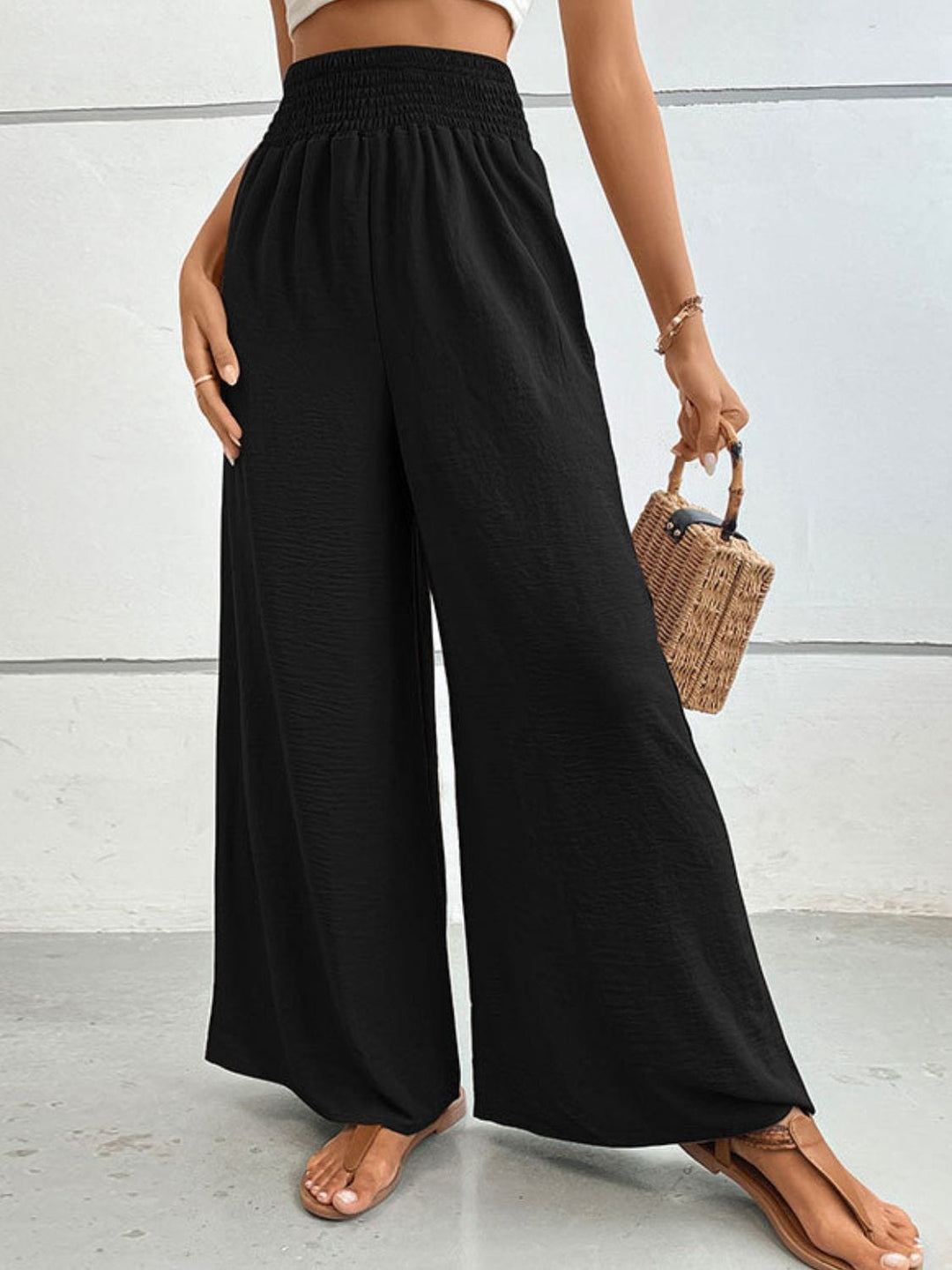 The802Gypsy pants GYPSY-Wide Waistband Relax Fit Long Pants