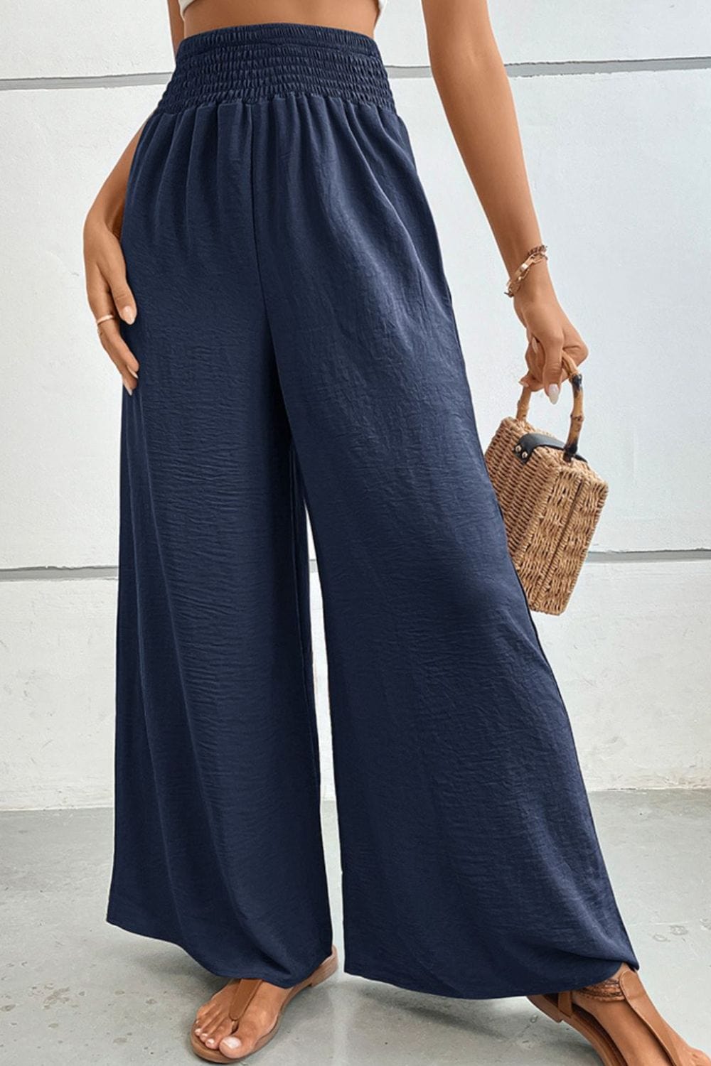 The802Gypsy pants GYPSY-Wide Waistband Relax Fit Long Pants