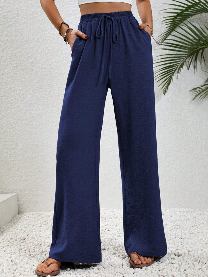 The802Gypsy pants Navy / S GYPSY-Wide Leg Drawstring Pants