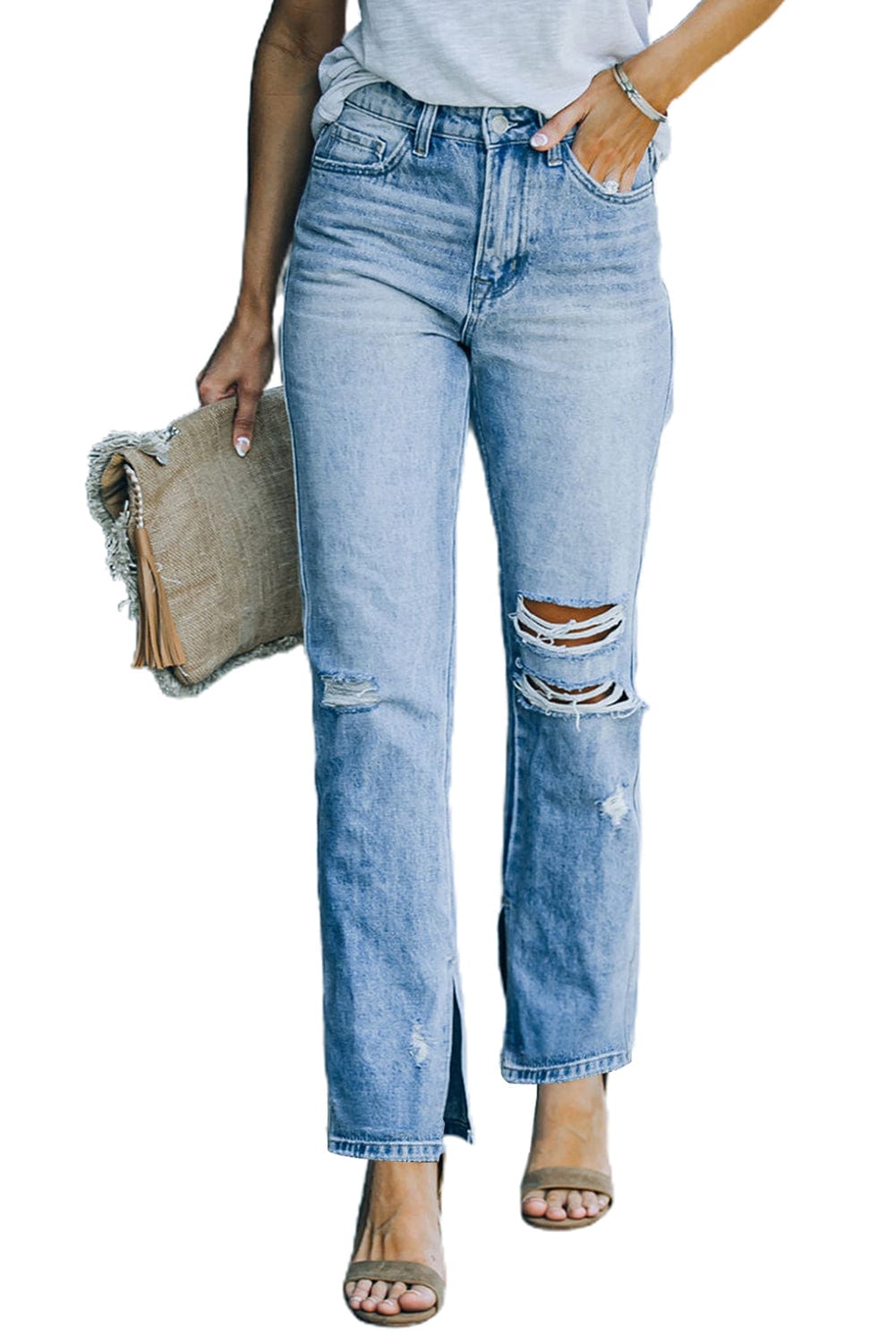 The802Gypsy  pants TRAVELING GYPSY-Straight Leg High Waist Jeans