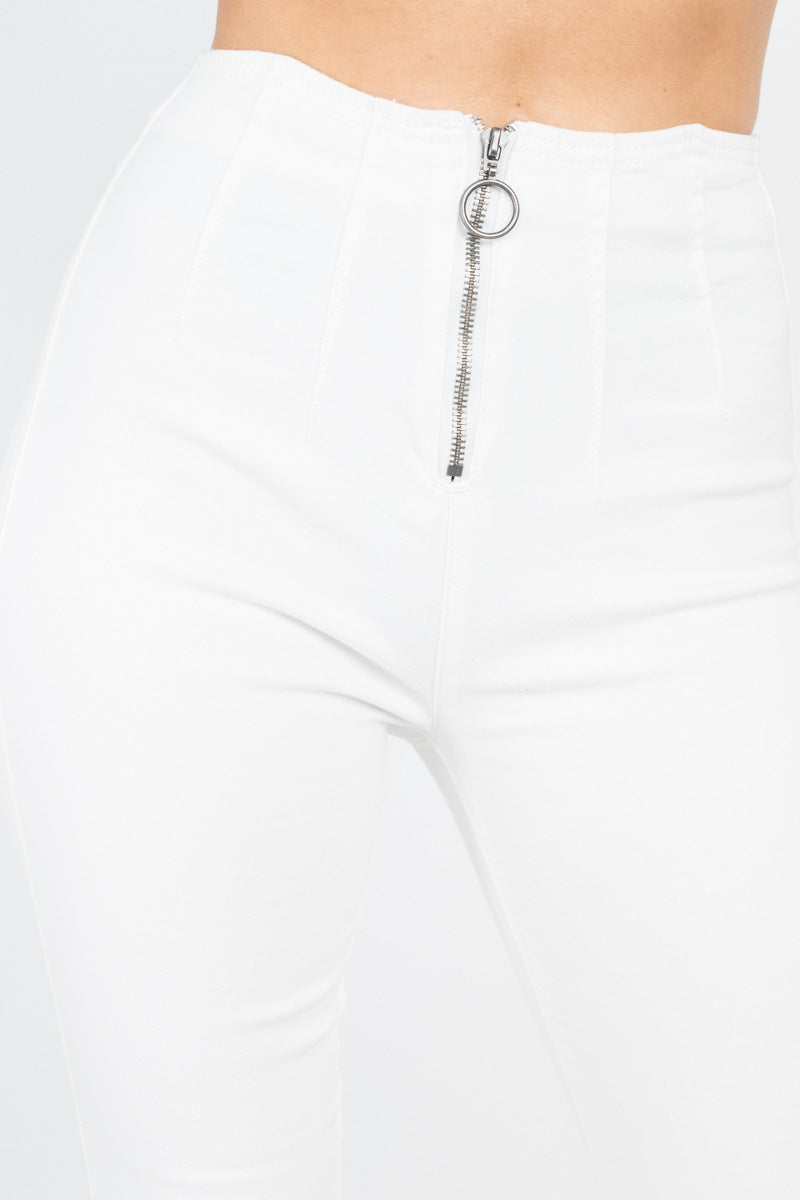 The802Gypsy  pants White / 1 ❤GYPSY LOVE-High Waist Denim White Jeans