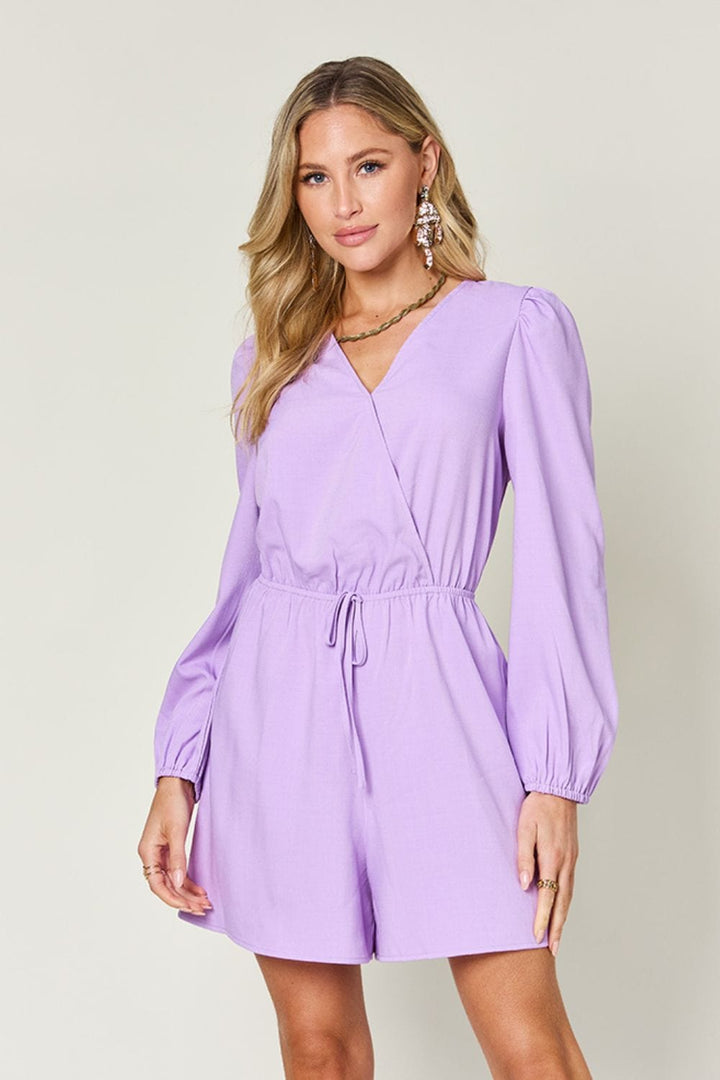 The802Gypsy romper and jumpsuits GYPSY-Double Take-Drawstring Long Sleeve Romper