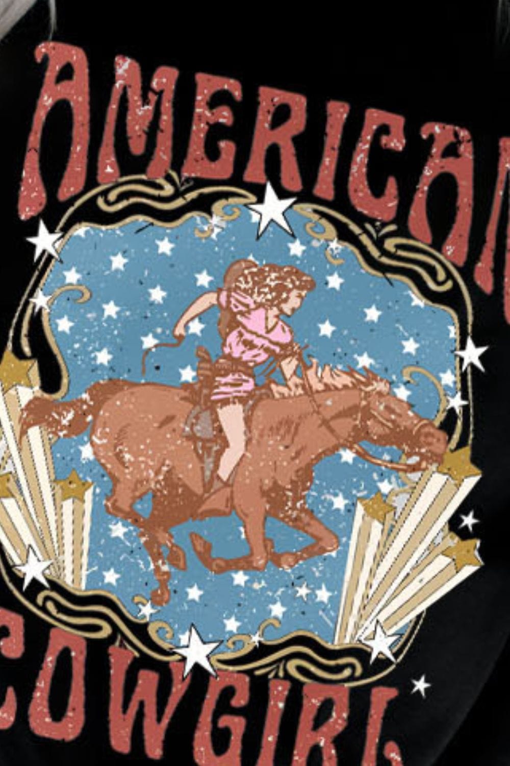 The802Gypsy shirts and tops GYPSY-AMERICAN COWGIRL Graphic Short Sleeve Tee